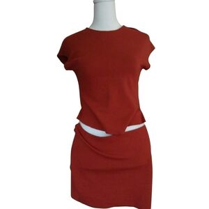 ZARA  Terracota Skirt And Top Two-Piece